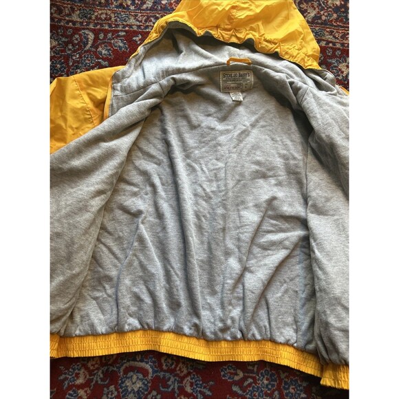 Vintage Michigan Wolverines Jacket Mens Large y2k Steve Barrys Yellow - Picture 6 of 7